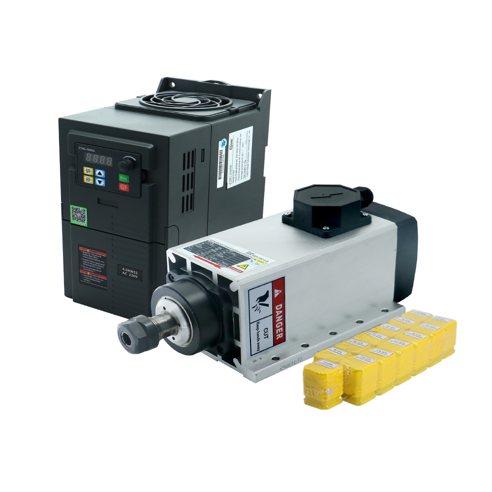 Cnc Spindle Motor - 3.5KW ER20 220VSquare Fly-edge Bağlantı Kutusu
