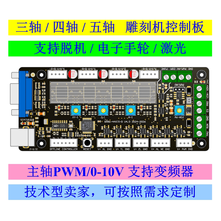 Controller Grbl Board - GRBL 3 eksenli Gravür Makinesi Kontrol