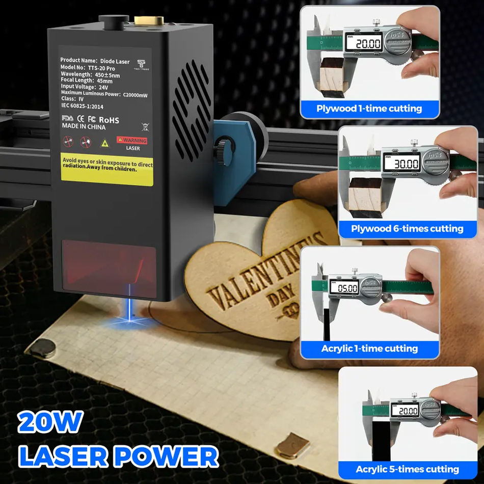Twotrees TTS-20 Pro 20W Lazer  - Industrial Grade Laser Engraver incelemesi ve fiyatı