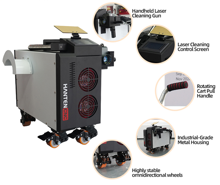 500W Hava Soğutmalı Taşınabili - Industrial Laser Paint Remover incelemesi ve fiyatı